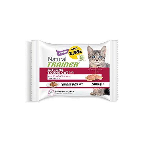 TRAINER Trainer Natural Cat Flow Kitten GR. 85 X 4 Cibo Umido Per Gatti TRAINER Trainer Natural Cat Flow Kitten GR. 85 X 4 Cibo Umido Per Gatti